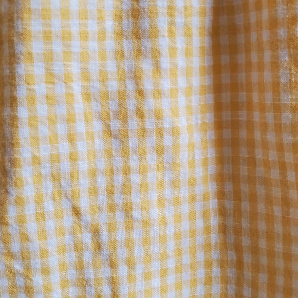 Lulus Yellow and White Gingham Mini Dress XSmall - Picture 6 of 8